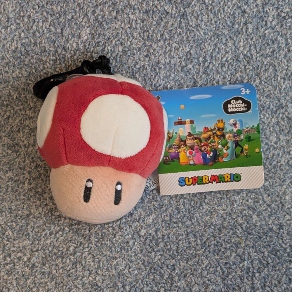 Tomy Red Mushroom Head Super Mario Bros 6” Plush Keychain 2026 Nintendo Target